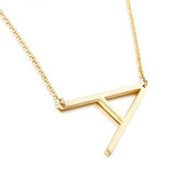 Big Letter Necklace Stainless Steel Initial Pendant for Her