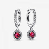 925 Silver Snowflake Zircon Earrings Wedding Jewelry