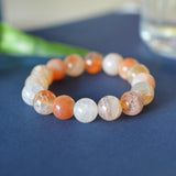 Agate Bracelet for Women & Girls, Natural Stone Beads Stretch Bracelet