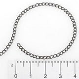 0.6mm Flat Chain 1M Silver Plated Necklace Jewelry Making Craft Supplies
