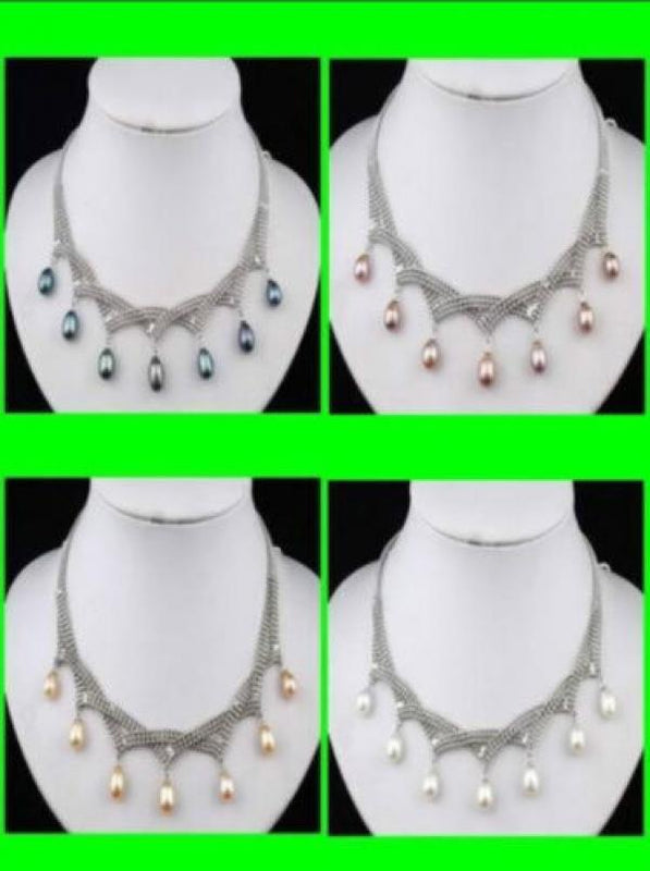 Wholesale 7-9mm Pink Purple Pearl Pendant Necklace AA