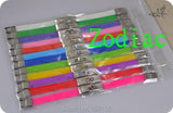 12pc Zodiac Mix Colors Silicone Wristbands Stainless Steel Bracelet