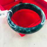 Zheru Jadeite Bracelet Natural Dark Green 54-62mm Female Jade A Certificate