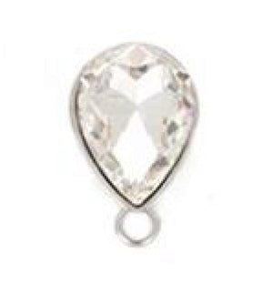 10pcs Water Drop Charms Crystal Glass Pendant for Jewelry Making
