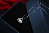 925 Silver Zircon Water Drop Pendant Necklace Jewelry for Women