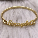 Personalized Heart Name Bracelet for Women - Stainless Steel Jewelry Gift