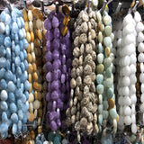 Natural Faceted Aquamarines Water Drop Shape Beads for Jewelry Making