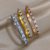 Multicolor Rhinestone Zircon Bangle Bracelet Women Waterproof Jewelry