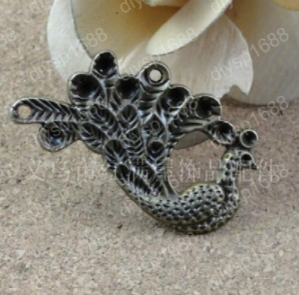 40pcs Antique Bronze Plated Phoenix Shape Jewelry Findings