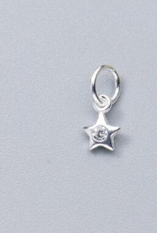 S925 Silver Zircon Star Charms Earrings Bracelets Pendants DIY Jewelry Making