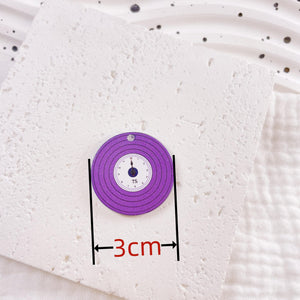 10-piece Acrylic Vinyl Record Earring Drop Charms