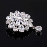 Multi-Flower Zircon Pendant Necklace