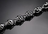 53g 316L Stainless Steel Biker Skull Bracelet 8mm 8.26'' XMAS