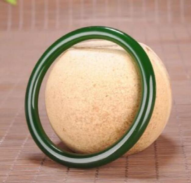 Green Jade Round Bracelet 54-66mm Chinese Charm Jewellery Luck Amulet