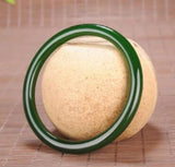 Green Jade Round Bracelet 54-66mm Chinese Charm Jewellery Luck Amulet