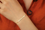 Personalized Stainless Steel Bar Bracelet - Engraved Name & Date Jewelry