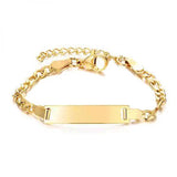 Personalized Stainless Steel Bracelet for Kids - Anti Allergy, Birth Date Bar