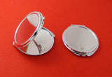 10pcs DIY Portable Metal Compact Mirror Silver - Free Shipping