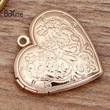 BoYuTe 29MM Metal Brass Heart Locket Pendant Vintage Jewelry Floating
