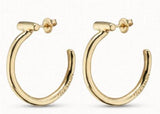 Spanish 925 Silver 14k Pin Stud Semicircle Earrings