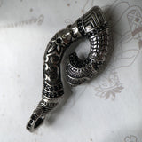 Maori Winter Ethnic Vintage Jewelry 925 Sterling Silver Pendant Hook