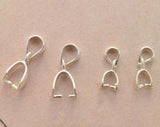10pcs Sterling Silver Pendant Bail for Jewelry Making