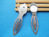 20pcs Antique Silver/Bronze Bookmark Base 20mm Pendant Tray Bezel Charm