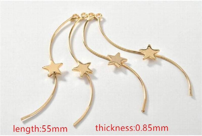 30pcs S Shape Copper Floating Locket Charms DIY Earring Accessory