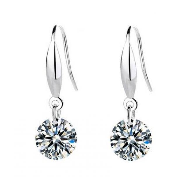 925 Silver Zircon Women's Earrings Jewelry