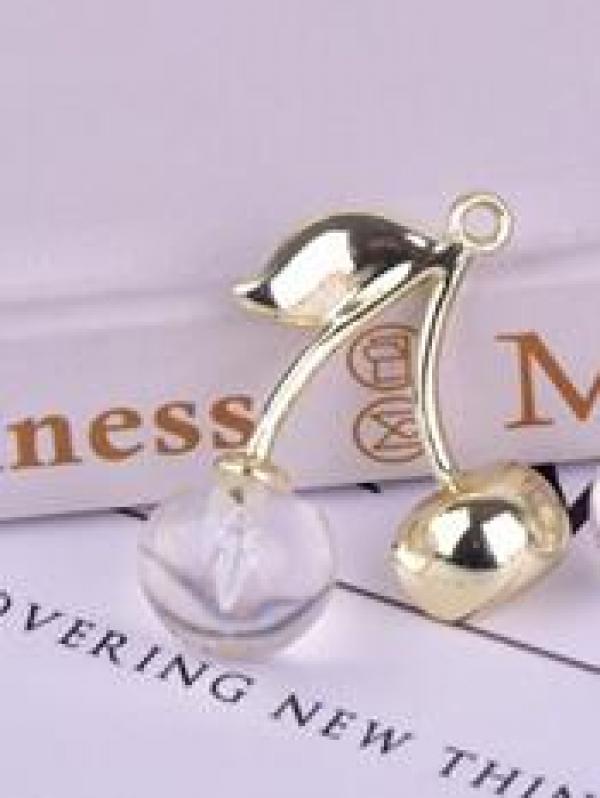 40pcs Cherry Shape Alloy Floating Locket Charms DIY Jewelry