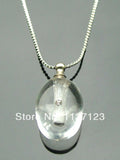 25pcs Lucency Water Drop Rice Vials Pendants Glass Spray Perfume Bottle