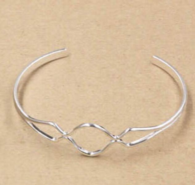 Open Cuff Bangle Settings Bracelet Findings DIY Multi-color Plated