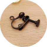 50PCS 13x19mm Copper Ear Clip Base Setting Various Colors Earrings DIY Jewelry