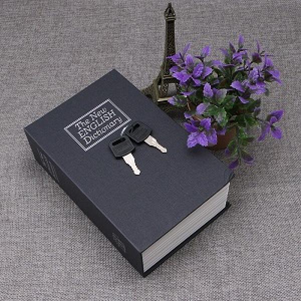 Mini Home Security Dictionary Book Safe Cash Jewelry Storage Key Lock Box