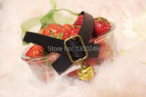 Leather Heart Choker with Sweet Bowknot Charm