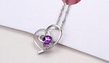 S925 Silver Choker Hearts Pendant Necklace for Women