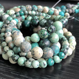 Green Howlite Turquoise Beads 6/8/10mm 15Inches