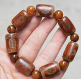 22x16mm Tibet Oldagate Chakra Stone Bracelet Bead