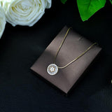 Micro Pave Zirconia Pendant Necklace Wedding Jewelry