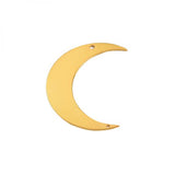 Brass Geometric Crescent Charm Pendant for Necklace Earring Making