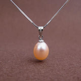 Drop Shape 925 Silver Natural Freshwater Pearl Pendant