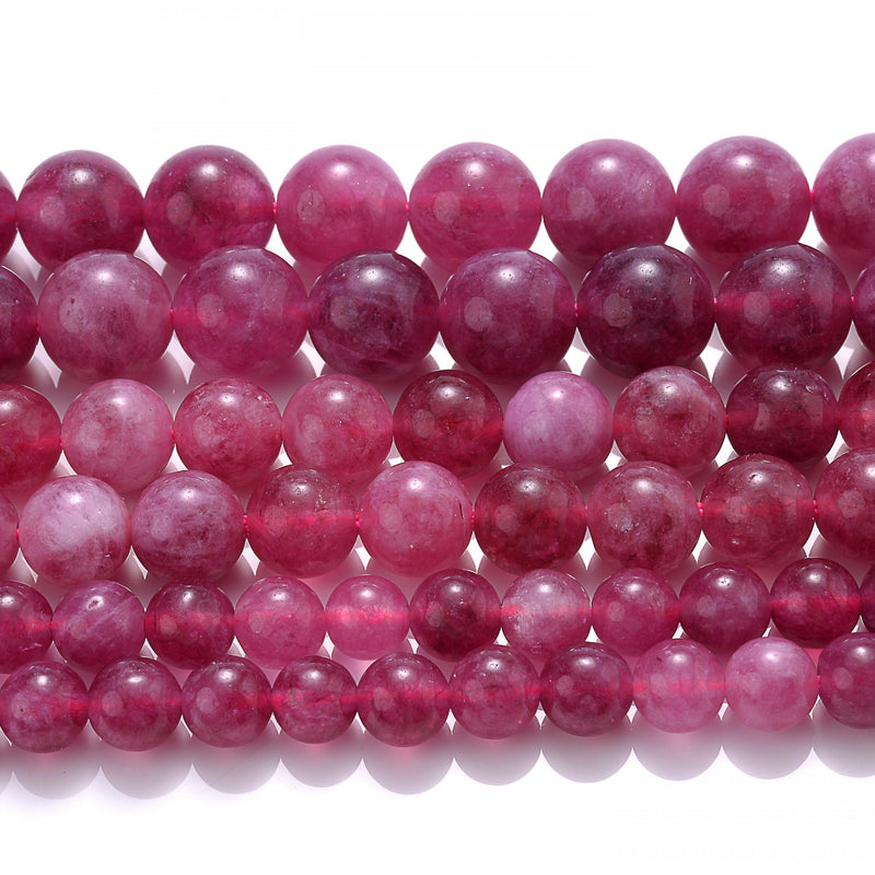 6 8 10mm Pink Tourmaline Stone Beads for Jewelry Making