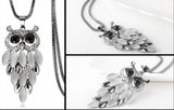 Austrian Retro Owl Choker Necklace with Crystals