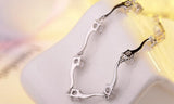Wave Bracelet Women AAAAA Zirconia Silver Jewelry