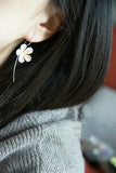 S925 Silver Flower Earrings Women's Jewelry Accessories