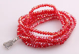 Crystal & Alloy Tassel Bead Yoga Bracelet