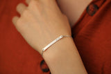 Custom Name Bar Bracelet, Personalized Dainty Initial Jewelry
