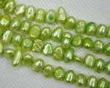 Green Baroque Freshwater Pearls Loose Beads 5-6MM Full Strand 14inches