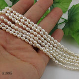 Rice AA 4-5MM Freshwater Pearl Full Strand DIY Necklace Bracelet Earring