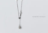 925 Silver Coin Pendant Necklace Tassel C-D4284